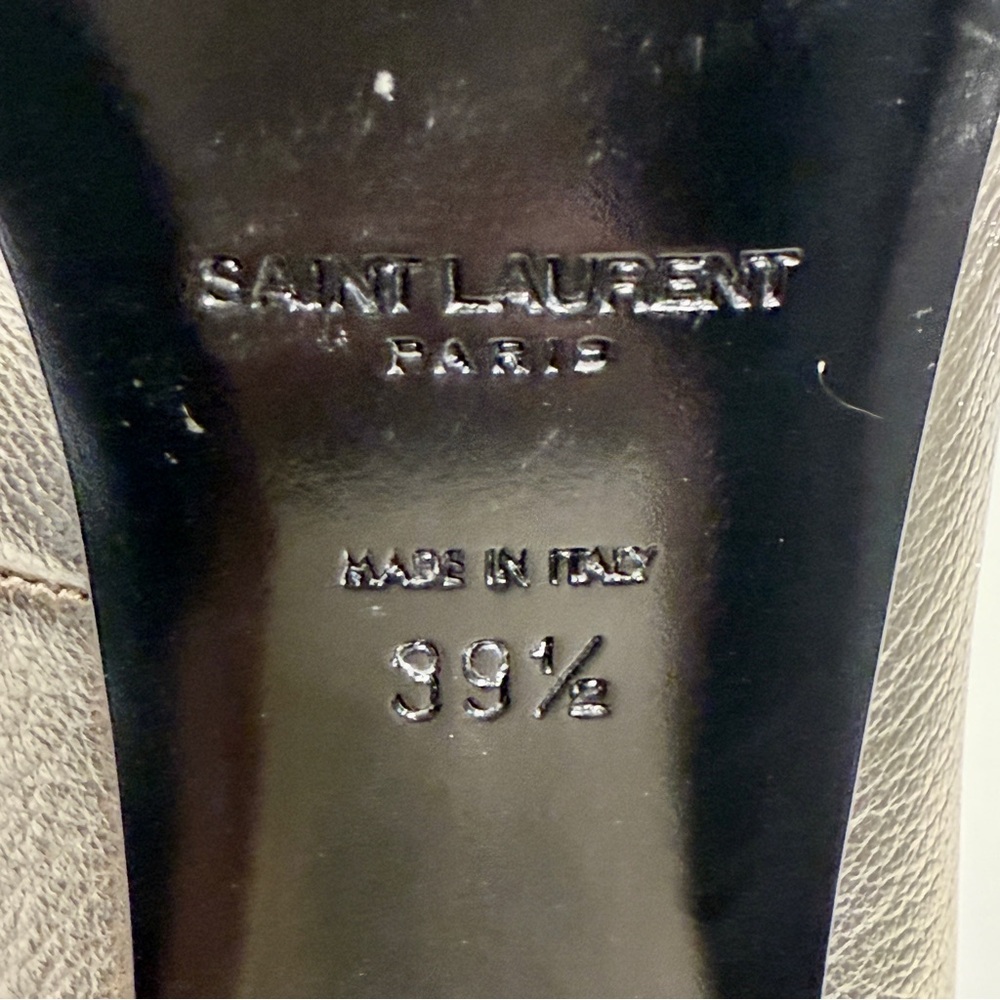 Saint Laurent Gold Block Heel Shoes - Picture 15 of 16